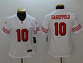 Women Nike 49ers 10 Jimmy Garoppolo White Color Rush Vapor Untouchable Limited Jersey,baseball caps,new era cap wholesale,wholesale hats